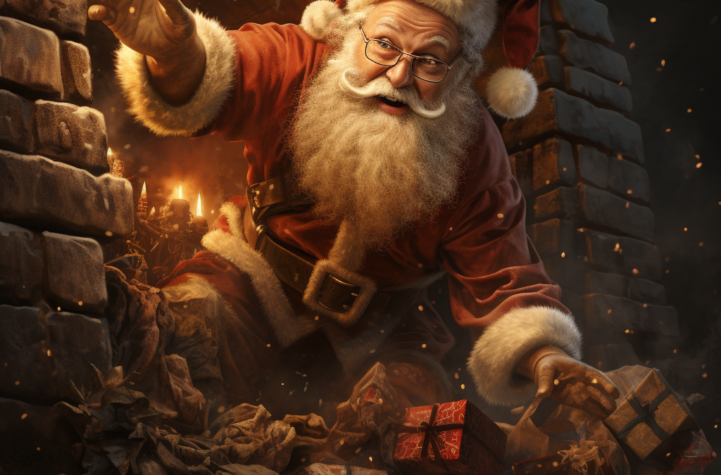 meteyeverse santa claus sneaking down the chimney christmas eve 9c44dc41 8e37 4ac8 9cab 9348247ac5e0