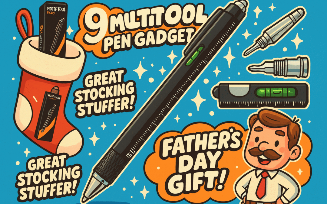 9 in 1 Multitool Pen Gadget: A Great Stocking Stuffer and Father’s Day Gift